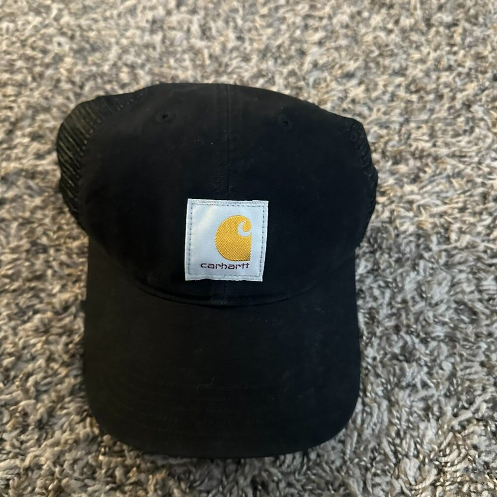 Black Mesh Carhartt Hat (Adjustable)